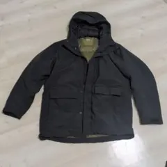 UNIQLO フード付き ブラックダウンジャケット XL