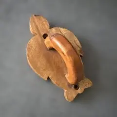 ハワイアン　ホヌ　タオル掛け　木製タオルハンガー