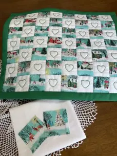 ☆☆ハンドメイド☆☆パッチワークキルト　四角つなぎ　　110X184 パッチワークキルト 四角つなぎのキルト