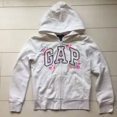 GapKids “GAP”ロゴ刺繍 フルジップスエットパーカー
