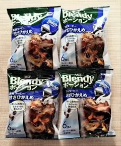 AGF Blendy ポーション 濃縮コーヒー 甘さひかえめ 6個入×4袋のサムネイル