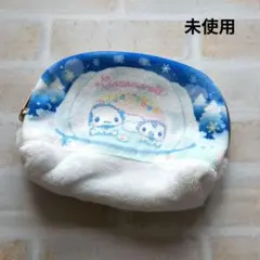 シナモロール サンリオ 当たりくじ ポーチ ブルー ホワイト 冬デザイン