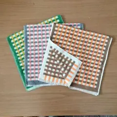 SUNDRY　チェック柄　フェイスタオル　3枚セット　平成レトロ