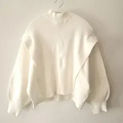 センスオブプレイスアーバンリサーチ　ストレッチショルダータックセーター