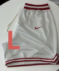 Nike ホワイト レッド ストライプ ショートパンツ L