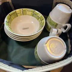 Coleman アウトドア 食器セット 収納ケース付き