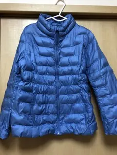 ユニクロ　ダウンジャケット　中綿　中わた　青色　120
