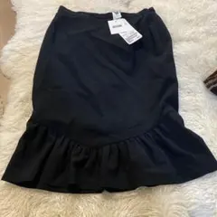 レア!!MOSCHINO　モスキーノ　ロゴスカート 膝丈スカート　ブラック レア!!MOSCHINO モスキーノ ロゴスカート 膝丈スカート ブラック