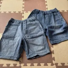 UNIQLO デニム ハーフパンツ 2枚セット　130