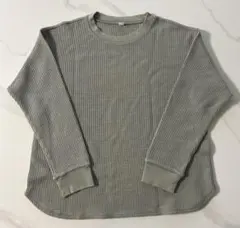 UNIQLO ワッフルクルーネックTシャツ 長袖