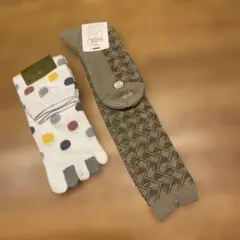 靴下2種+おまけ　 チュチュアンナ5本指ソックス&レナウンハイソックス