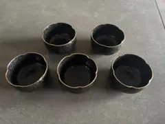 有田焼　黒釉金彩　小鉢　5個セット