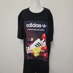 adidas グラフィックプリント Tシャツ ブラック