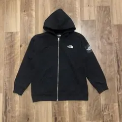 【THE NORTH FACE 】スクエアロゴ　フルジップ　ブラック　裏起毛　S
