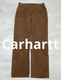 Carhartt ダック地　ダブルニー　ペインターパンツ　ブラウン