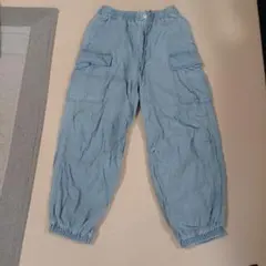 ピンクラテ　ジーパン風カーゴパンツ サイズ150