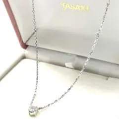 28751✨️タサキ 一粒ダイヤモンド ネックレス 0.41ct プラチナ pt 