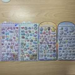 【正規品】 コットンパフィーシール　ふわふわドロップシール　4種セット