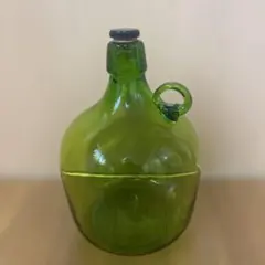 アンティーク ガラス製 デミジョンボトル グリーン 3.6L コルク付のサムネイル
