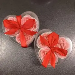 【未開封品】ハート型フラワーソープ3個入り　2個セット　ギフト