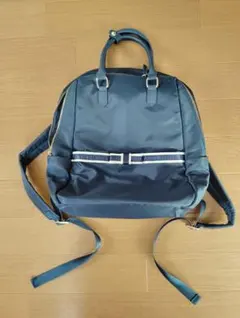 トッコクローゼット　配色リボン付きワーク&マザー２ＷＡＹリュック　ネイビー