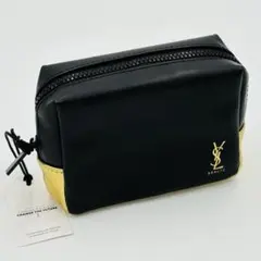 イヴ・サンローラン ボーテ ポーチ ブラック×イエロー 化粧ポーチ コスメバッグ