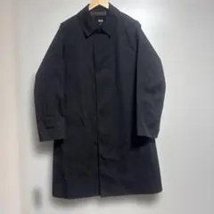美品 UNIQLO ユニクロ　ブロックテック　ステンカラーコート ブラック M