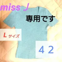 【日本製】ミスＪ サマーニット 半袖 水色 ４２ Lサイズのサムネイル