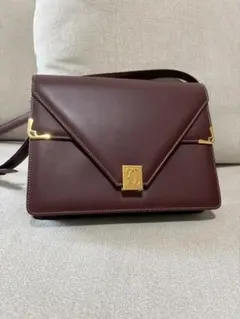 【極美品】カルティエ　レザー　マストライン　C金具 ショルダーバッグ