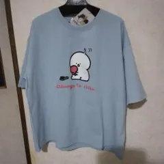 新品 お文具といっしょ 半袖Tシャツ ライトブルー