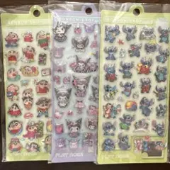 サンリオ　ディズニー　アニメ　キャラクター　ウォーターシール　3枚セット