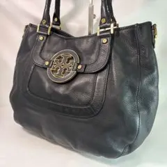 トリーバーチ ブラックレザー ハンドバッグ 2WAY