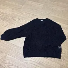 C.O.L.Z.A ブラック編み込みセーター M