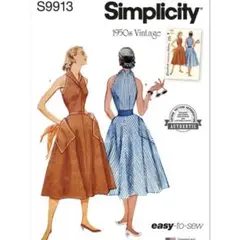 Simplicity S9913 ヴィンテージ 50s ワンピース 型紙