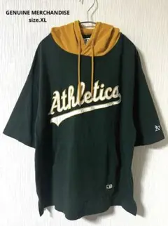 GENUINE MERCHANDISE　アスレチックス　フード付きパーカー　XL