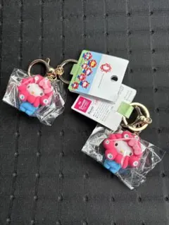 本日まで！大阪関西万博 キティ×ミャクミャク なりきりキーホルダー　2個セット