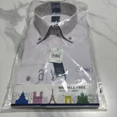 薄紫 ボタンダウン ワイシャツ