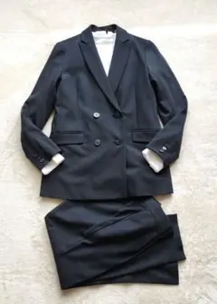 セレモニー3点セットダブルブレストジャケットブラウスパンツサイズ違い36 34