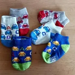 ベビー靴下 9～12 3足 車 男の子 car