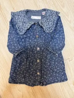 ZARA 花柄デニムワンピース 1½歳　86cm