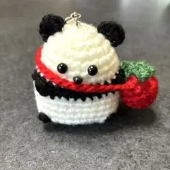 ハンドメイド　あみぐるみ　ぱんだ　かぎ針編み　毛糸