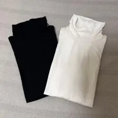 UNIQLOユニクロ ヒートテックタートルネックT(長袖)2枚セット