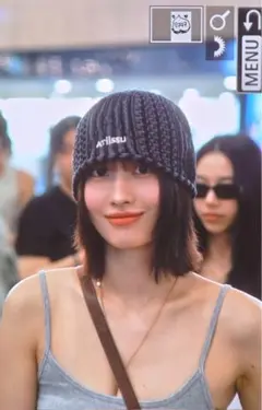 ATIÏSSU ニット帽 ブラック TWICE着用 ATIÏSSU ニット帽 ブラック TWICE着用 - メルカリ