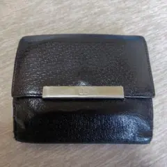 GUCCI　グッチ　2つ折財布　ブラック　レザー