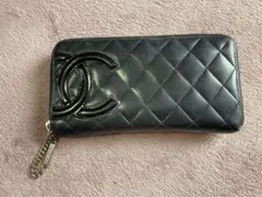 美品　正規品　CHANEL シャネル　カンボンライン　長財布