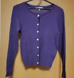 レディース 紫 カーディガン 長袖 greenlabel relaxing