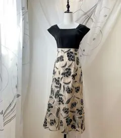 美品 ジルスチュアート S Aライン ワンピース 花柄 レース