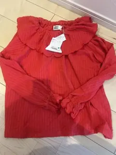 マーキーズ　HOGAN フリル付きレッドカットソー 150