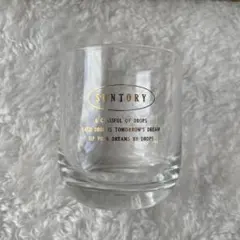 SUNTORY ゴールド印刷 グラス 4個セット　ロックグラス　コップ　レトロ