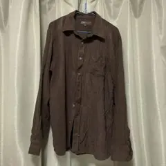 フェード上着 ブラウン 長袖シャツ ボタン付き